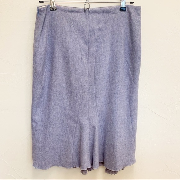 Anthropologie Elevenses Lavender Women’s Textured Knee Length Pleated Back Lined - Picture 3 of 13